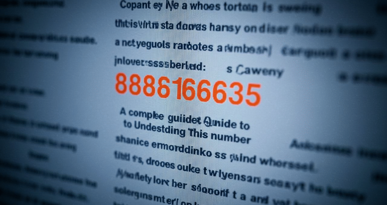 Everything You Need to Know About 8886166635