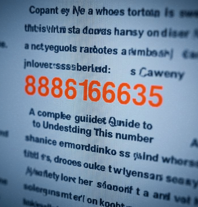 Everything You Need to Know About 8886166635